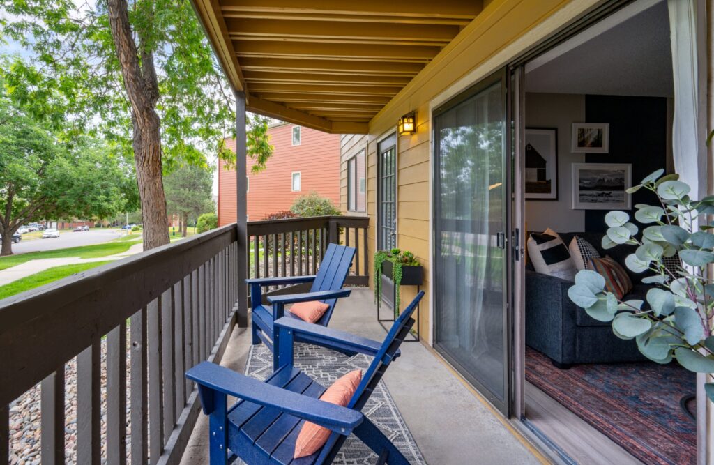 View from the patio at Tuscan Heights apartments in Westminster, CO